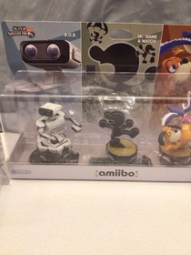 Super Smash Bros. Retro AMIIBO R.O.B., Mr. Game Watch Duck Hunt, 2 MARIO CLASSIC
