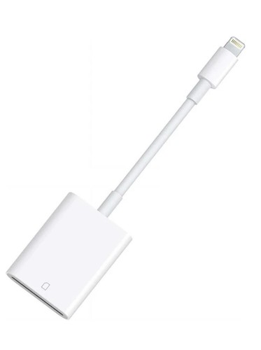 SD Card Reader and Adapter for iPhone iPad Lightning Connection to SD Card USED