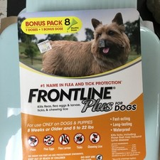     Frontline Plus for Small Dogs 5-22 lbs - 8 Doses- New In Box