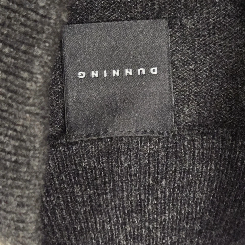Suéter de golf Dunning mezcla de lana merino y cachemir para hombre M 1/4 cremallera carbón nuevo sin etiquetas Foto 4 de 4