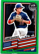 2026 Panini Stars & Stripes Prizm USA Baseball #77 Gabe Gaeckle Green