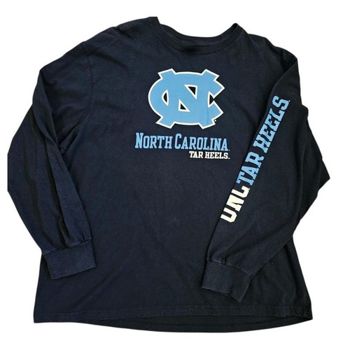 Y2K North Carolina Tar Heels Long Sleeve Shirt Navy