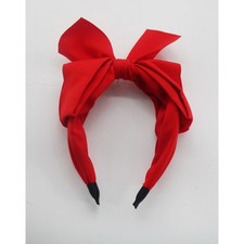 Kids Red Oversized Bow Headband Classic Holiday Party Hair Accessory