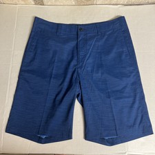 Callaway Golf Shorts Mens 34 Blue Horizontal Stripe 10" Inseam