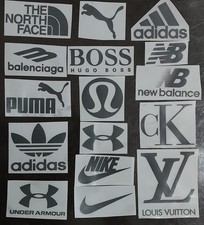 Heat Transfer Logos - Sports Fashion Clothing Brand Style - Iron On Transfers x4