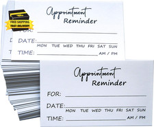 Appointment Reminder Cards Pack of 100 ⭐️⭐️⭐️⭐️⭐️