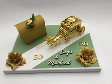 Geldgeschenk goldene Hochzeit  Hochzeitsgeschenk Kutsche personalisiert