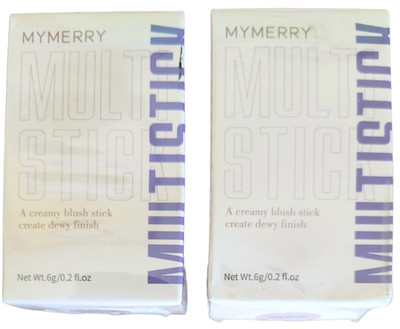 MyMerry Multistick Creamy Blush Dewy Finish Tender Soft Peach 0.2 fl oz 2 boxes