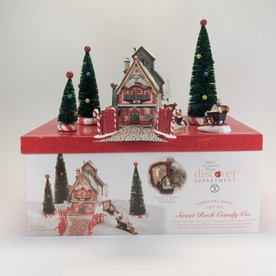 Dept 56 North Pole Series Sweet Rock Candy Co. 56725 Retired Gift Set Village