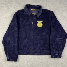 Vintage FFA Jacket Corduroy 100-54 Washington Flex Academy USA Made