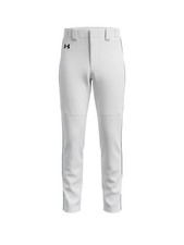 Under Armour Youth Baseball Pants White With Navy Piping Fitted Small