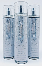 3 BATH  BODY WORKS BALLET NIGHTS FINE FRAGRANCE BODY MIST SPRAY 8 oz NEW