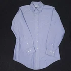 Brooks Brothers Oxford Button Down Shirt Mens 15-32 Blue Long Sleeve Cotton OCBD
