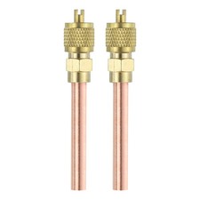 2Pcs Access Service Valves, 1/4" OD x 2.95" Length Filling Access Valves