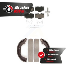 Front Rear Ceramic Brake Pads And Drum Shoes Kit For 1990-2000 Toyota 4Runner