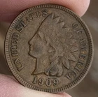 1909 INDIAN HEAD Cent VERY NICE - FULL LIBERTY - 4 DIAMONDS - (HIGH GRADE) e728