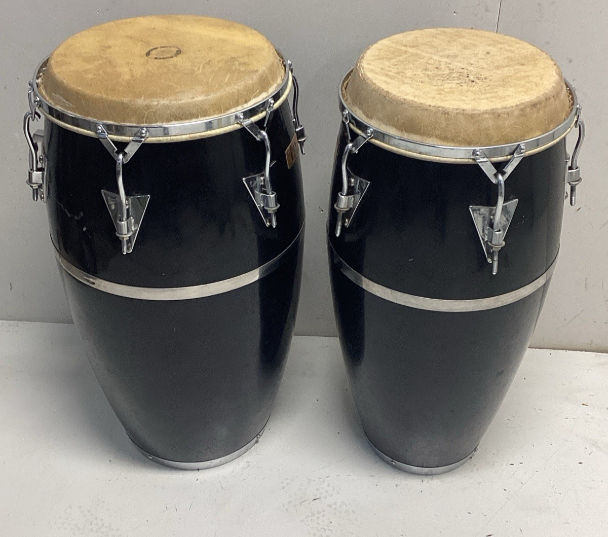 Pair of LP Conga Drums Quinto Tumbadora Vintage Palisades Park NJ Fiberglass
