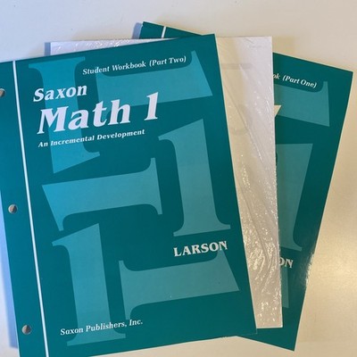 Saxon Math 1 Student Workbooks 1 & 2 Plus Fact Cards. Like New