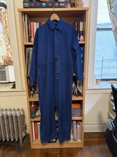 Vintage 1940/50s French Workwear Distressed Blue Coveralls SZ.L Soft Worn In