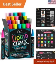 Liquid Chalk Markers for Blackboards - Bold Color Dry Erase Marker Pens - Cha...
