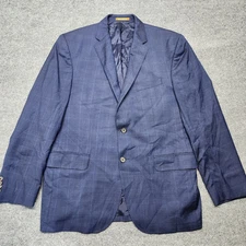 Daniel Cremieux Collection Mens Sport Coat 46R Loro Piana 100% Wool Blue Blazer