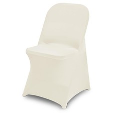 CYFFPKMN 1 Pack Ivory Spandex Stretch Folding Chair Covers Wedding Party
