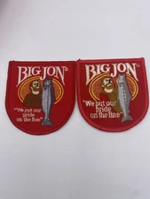 2 Big Jon Sport Fishing We Put Our Pride on the Line Red Embroidered Patch Badge