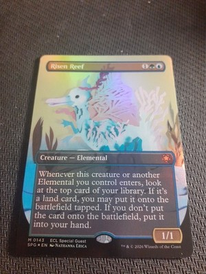 0143 Risen Reef - Lorwyn Eclipsed - Borderless Foil Special Guest - MTG