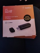 Belkin N150 Wireless Wi-Fi USB Adapter 150Mbps Link Rate Desktop Laptop SEALED