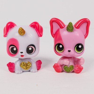 ZURU Rainbocorns Puppycorn & Kittycorn Mini Figures Set of 2 w/ Glitter Horns