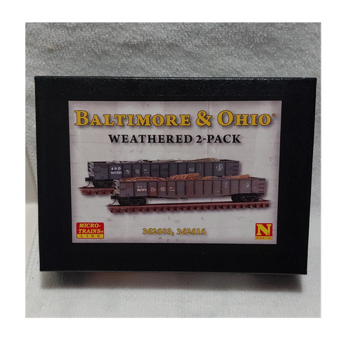 Micro-Trains Line N Baltimore & Ohio vagón de carga desgastado paquete de 2 362503 362515 | Zustand: New