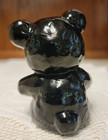 Boyd Art Glass FUZZY the BEAR in PLUM?? Made 10-21-88 Diamond B 1 Line — photo 2