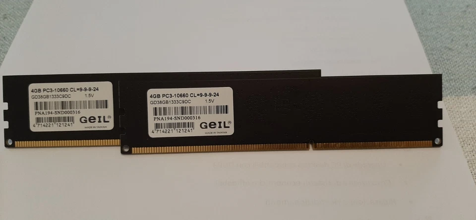 GEIL DRAGON-KIT RAM DDR3 8GB (2x4GB) PC3-10600 1333MHz CL9-Confezione Originale - Immagine 4 di 4