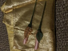 2 VINTAGE OLD MILLINERY FLOWERS AS CORSAGES. SO DELICATE AND BEAUTIFUL 