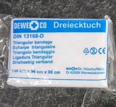 DEWE Dreiecktuch Erste Hilfe Verband weiß 96 x 96 x 136 cm (B x H x T)  S46