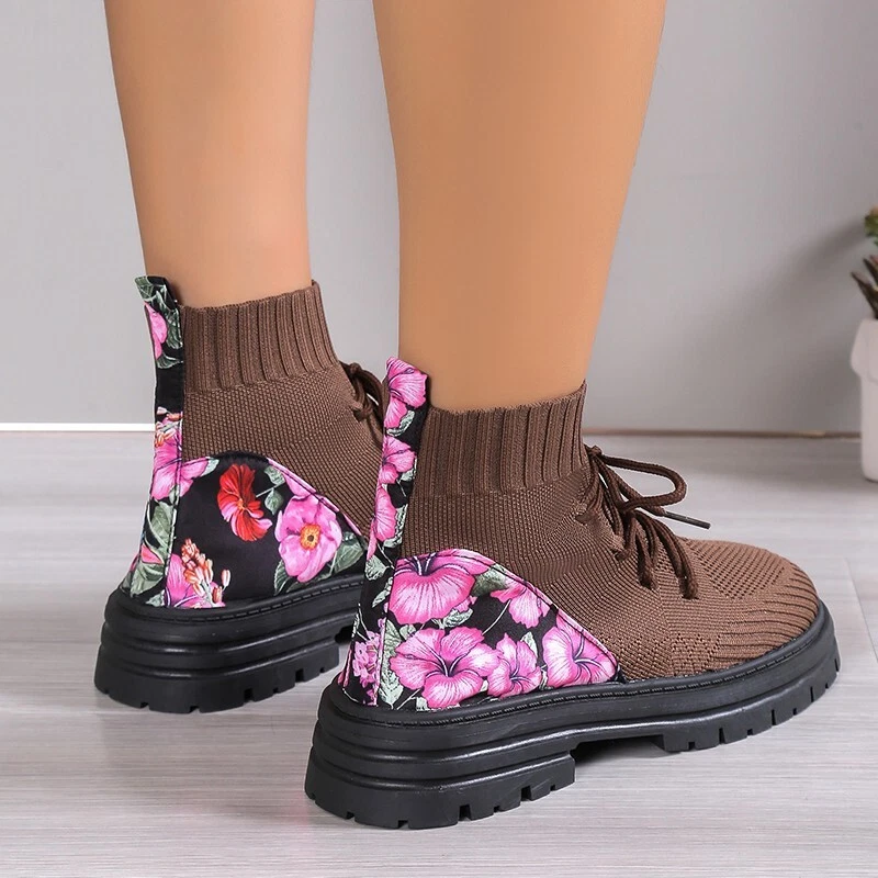 Mesh sock shop booties