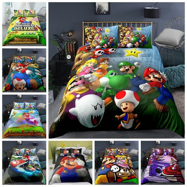 Nintendo Super Mario Bros Brothers Double Duvet Cover 100 - Super Mario Brothers Full Size Bedding Nintendo Super Mario Bros Brothers Double Duvet Cover 100 - Super Mario Brothers Full Size Bedding