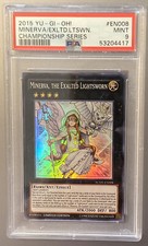 1x Yu-Gi-Oh! Minerva, The Exalted Lightsworn YCSW-EN008 PSA 9 MINT Prize POP 4