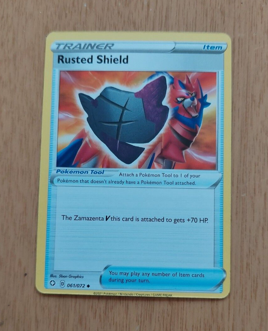 Rusted Shield (61/72) MISCUT ERROR Pokemon card