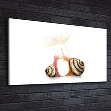 Quadro su tela quadro su tela 140x70 acquerello due lumache innamorate