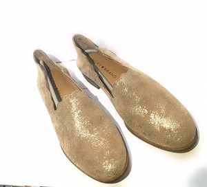 metallic flats womens