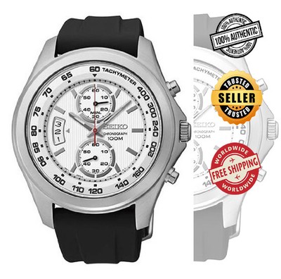 seiko chronograph 100m white face