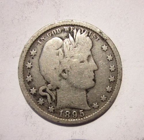 1895-P BARBER QUARTER DOLLAR 25C PHILADELPHIA MINT COLLECTOR COIN NICE G/VG