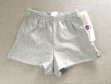 Vintage 80s Gym Shorts Womens S/M Heather Gray Fleece Cheeky 90s Y2K NOS