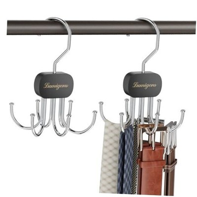 Belt Hanger,2PCS Belt Organizer for Closet,Rotatable Tie Rack,Belt 