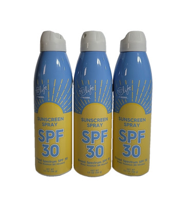 PACK OF 3 24/7 Life by 7-Eleven Sunscreen Spray SPF 30 Water Resistant 80 min