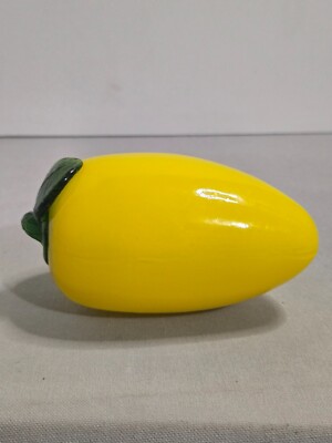 VTG Hand Blown Glass Mango Papaya Fruit Basket Vegetable Art Murano Style M2