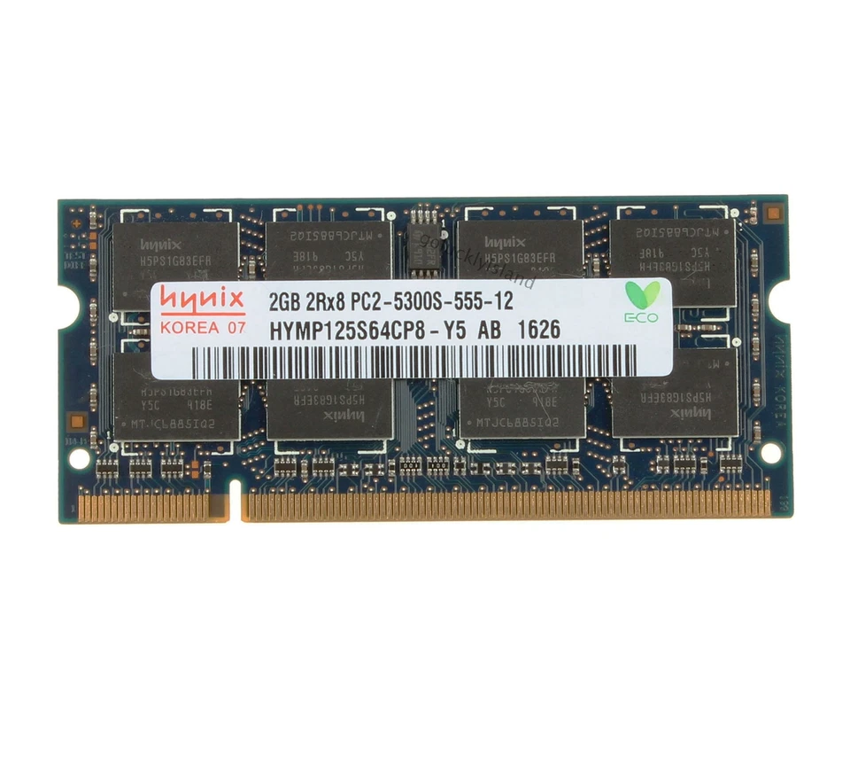 10pcs DDR2 2GB Hynix PC2-5300 2Rx8 667Mhz 200Pin Memory RAM Laptop SODIMM 1.8V @ - Image 4 of 4