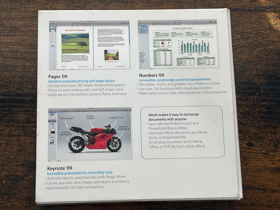 Apple iWork Software v9.0 Retail Install DVD Mac 2009 Disc MB942Z/A Collectible - Image 2 of 4