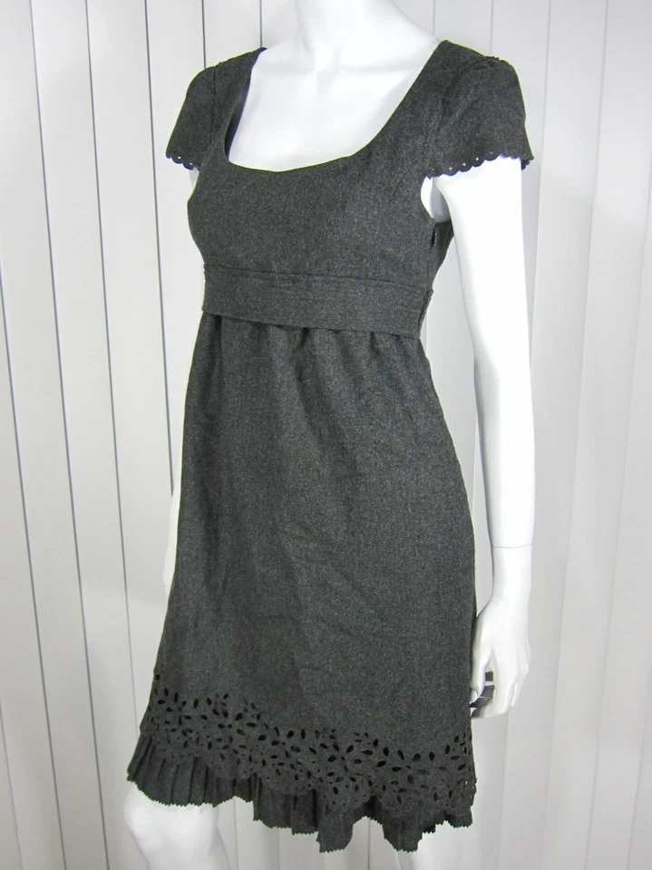 VESTIDO CUADRADO CYNTHIA STEFFE MANGA CORTA OJALES CINTURA ELEVADA TALLA 6 SÓLIDO GARY Foto 4 de 4